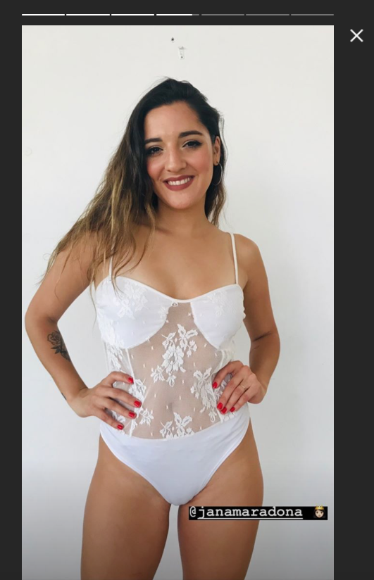 Conozca a la hija de Diego Maradona que modela lencería
