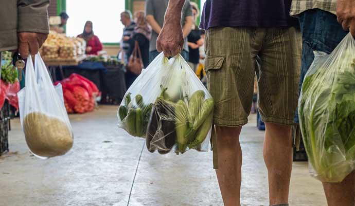 Uso de bolsas plásticas en Guatemala