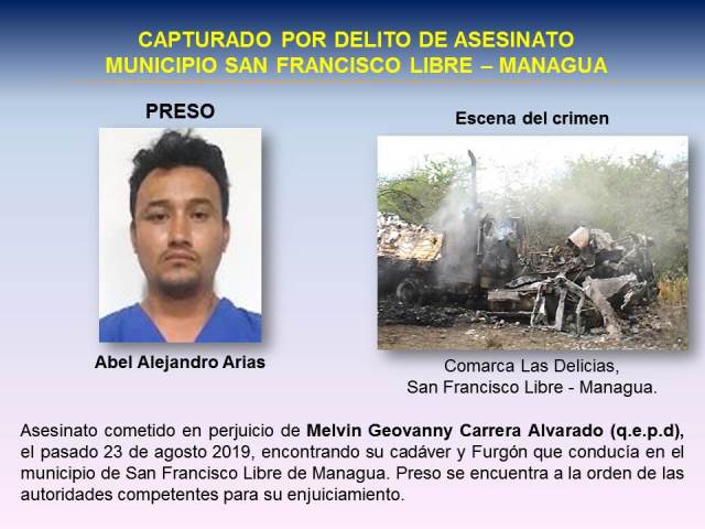 PolicÃ­a de Nicaragua capturÃ³ al supuesto asesino del guatemalteco.