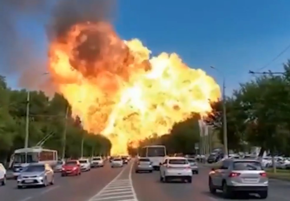 Explosión en gasolinera de Rusia