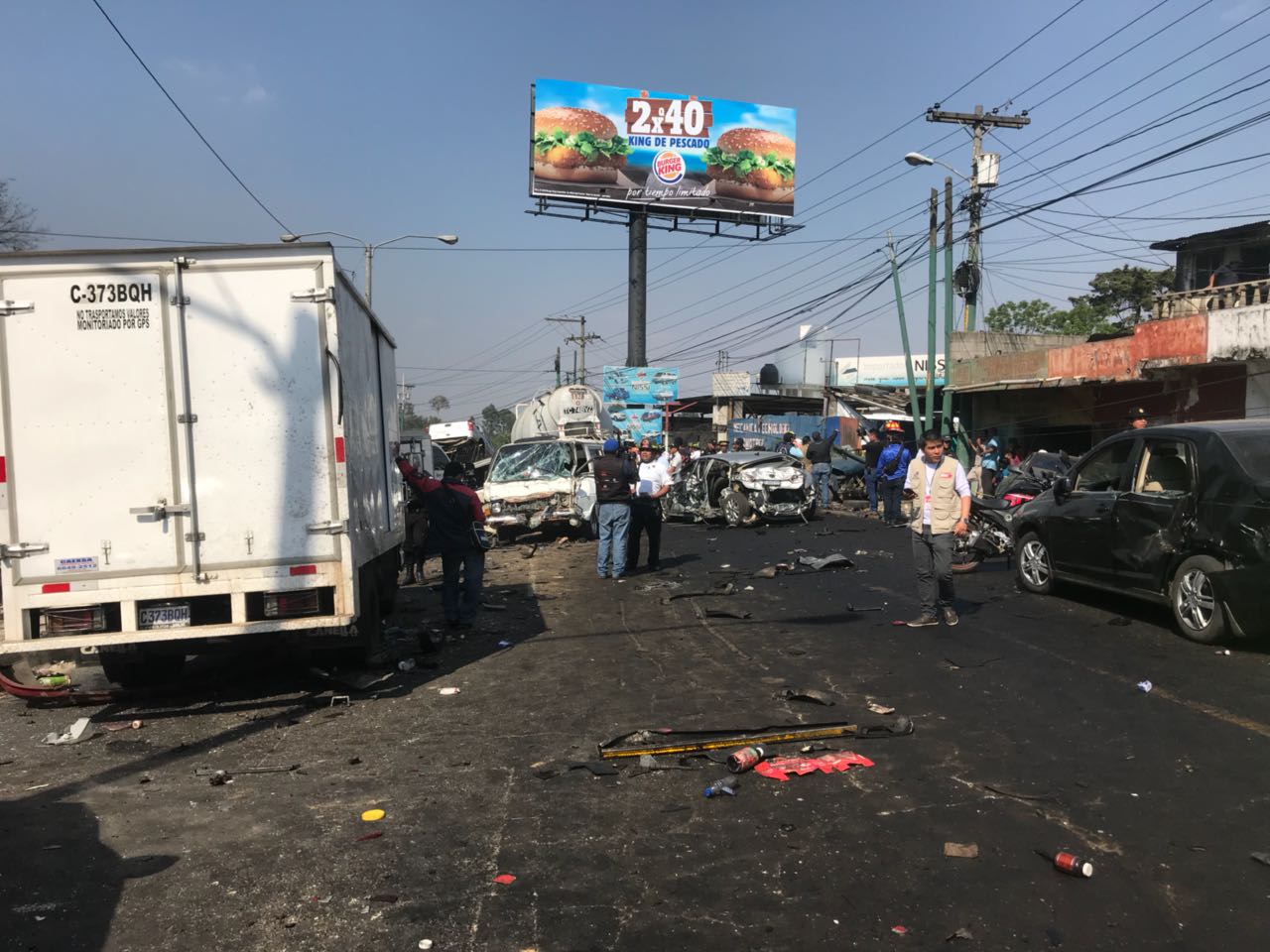 Accidente de tránsito en ruta Interamericana EU Emisoras Unidas, Guatemala