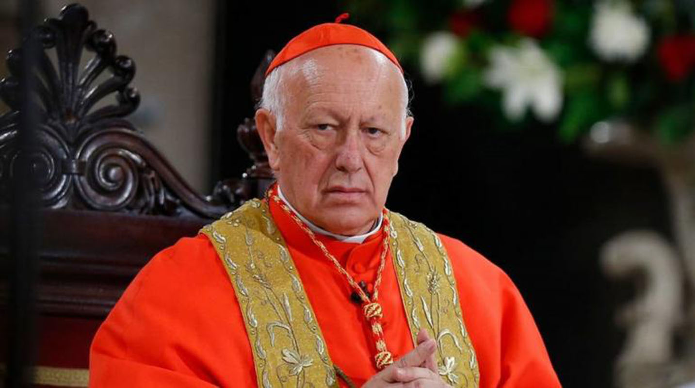 El cardenal arzobispo de Santiago, Ricardo Ezzati