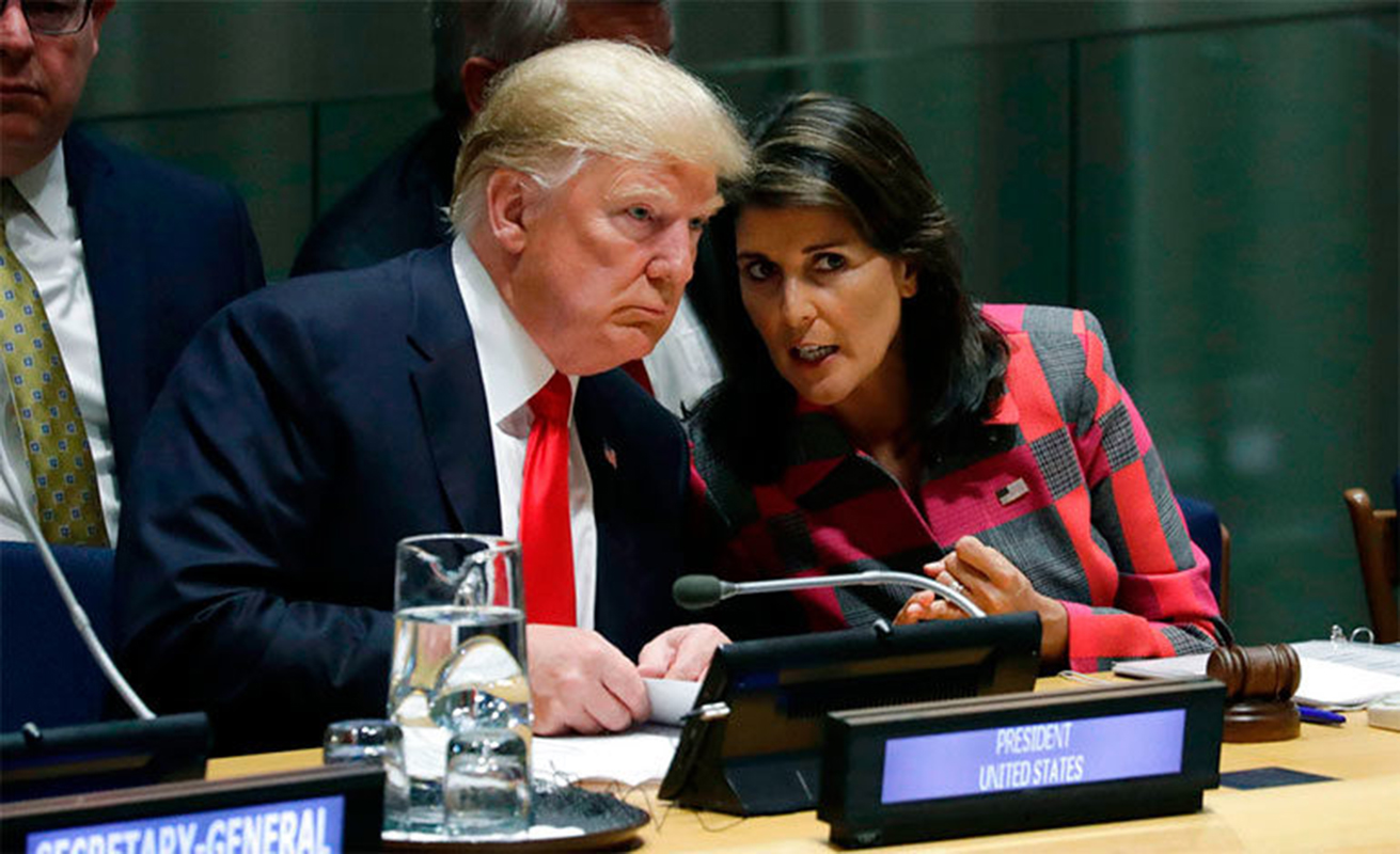 Trump confirma que Nikki Haley abandonará la ONU