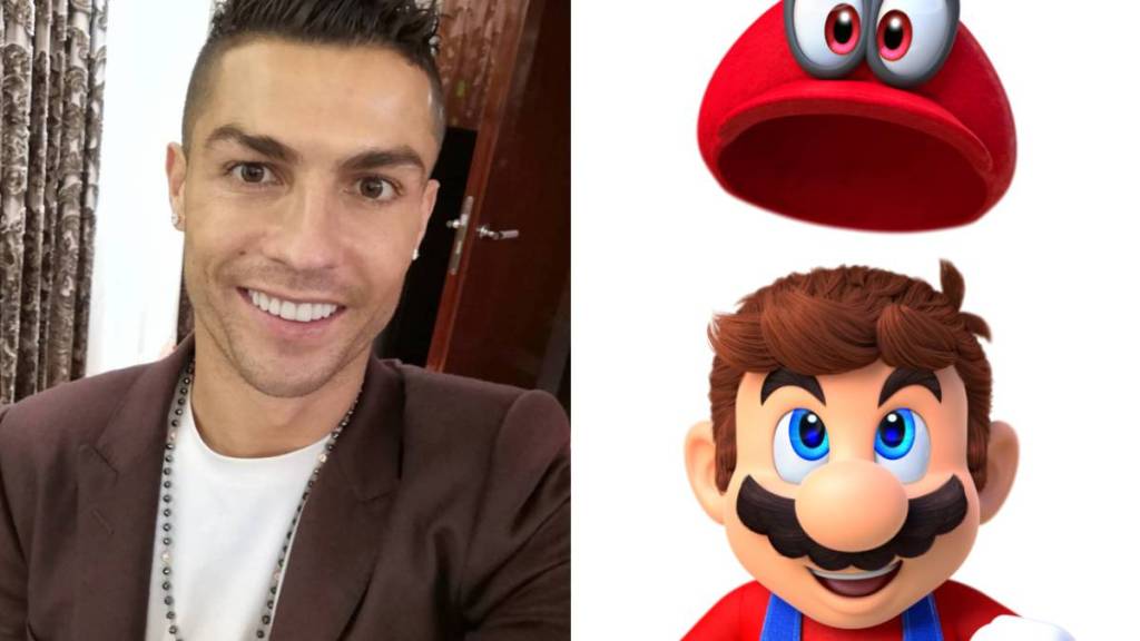 Cristiano Ronaldo sorprende con su look al estilo de Super Mario