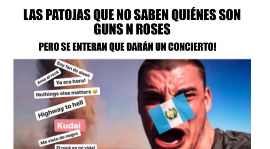 Memes llegada de los Guns N´ Roses