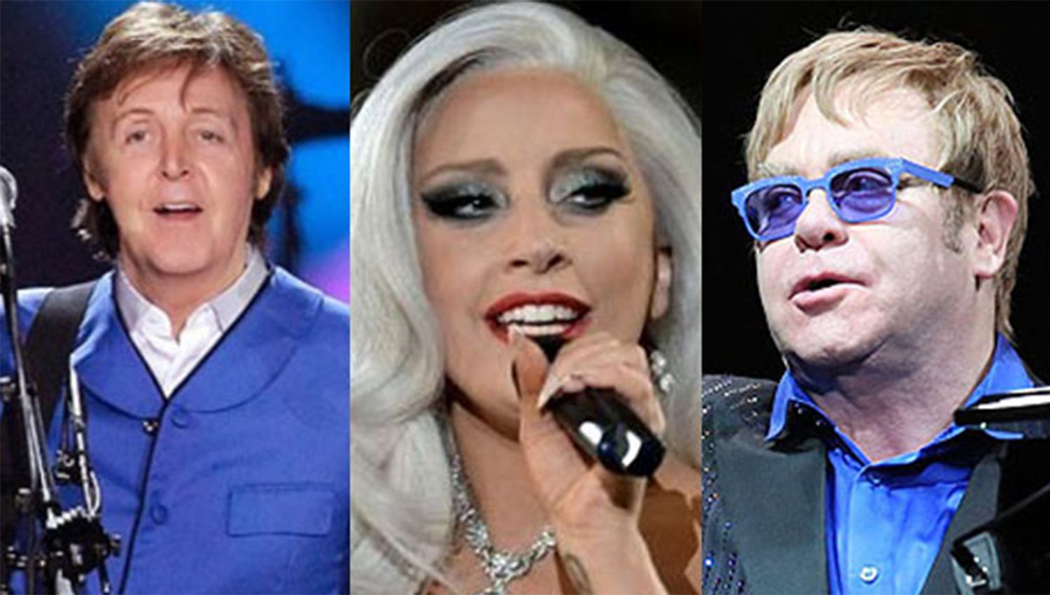 Elton John, Paul McCartney y Lady Gaga
