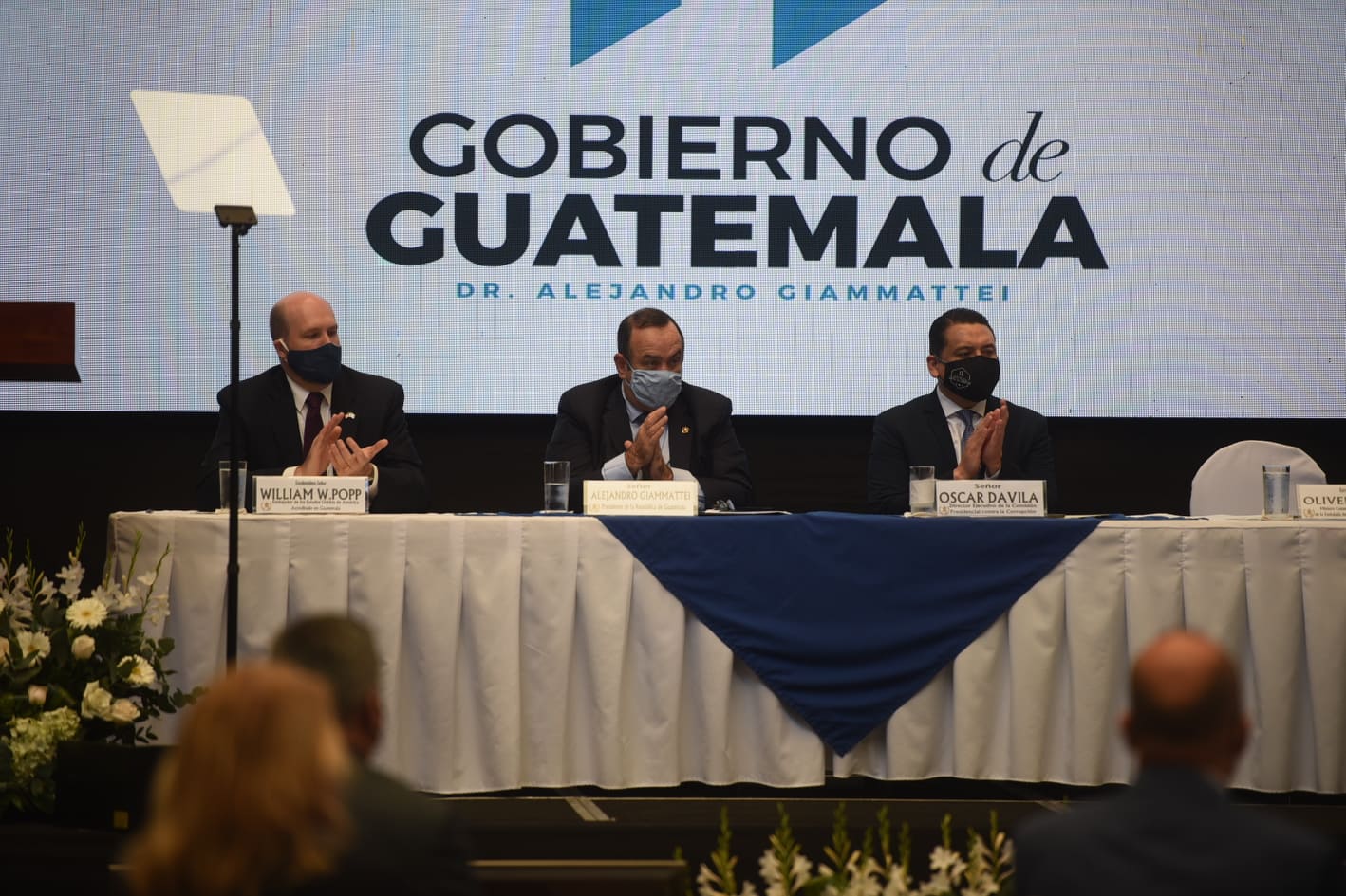 El presidente, Alejandro Giammattei, y autoridades guatemaltecas conmemoran el Día Internacional contra la Corrupción. También participó William W. Popp, embajador de Estados Unidos.
