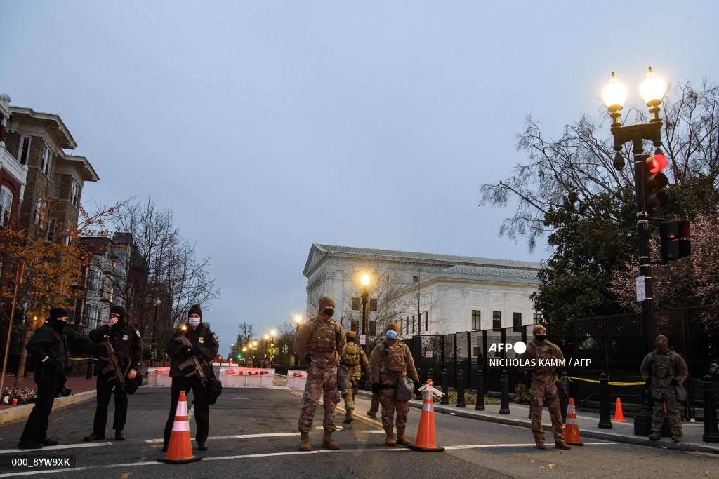 Seguridad en Washington, cerca del Capitolio