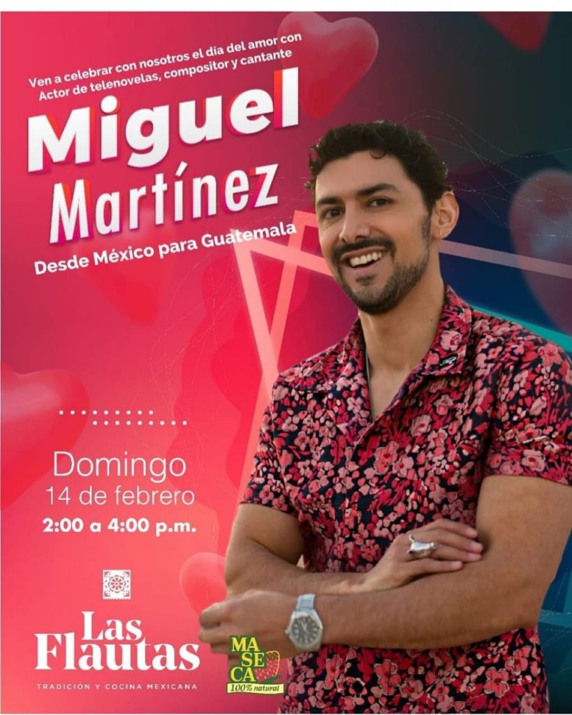 Miguel Martínez se presenta en Guatemala por el “Día del Cariño”