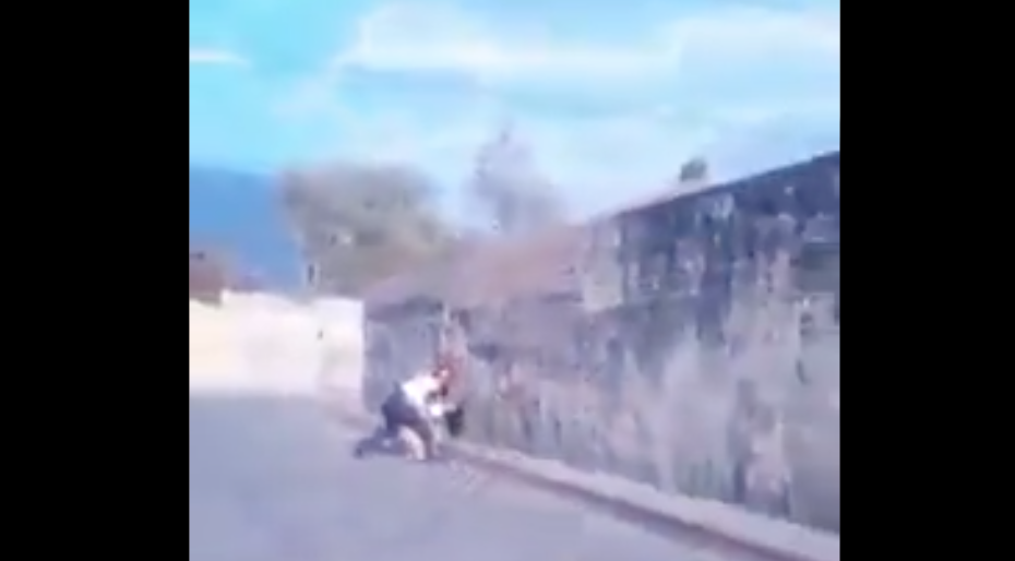 agresión de hombre en Antigua Guatemala