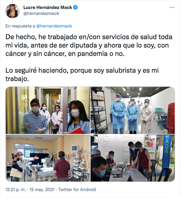 Diputada Lucrecia Hernández Mack explica por qué se vacunó contra Covid-19