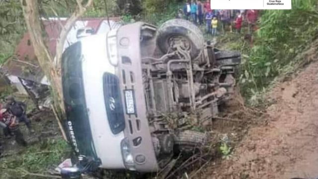 accidente de bus en Campur, Alta Verapaz