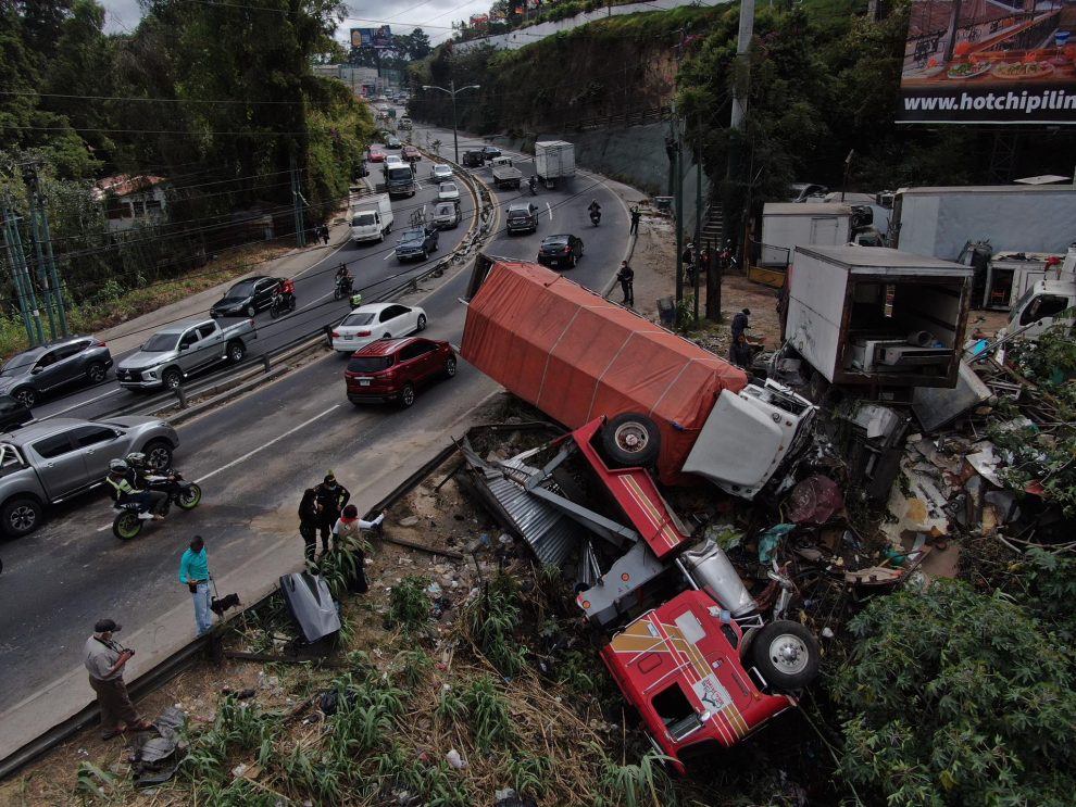 accidente de camión en ruta Interamericana