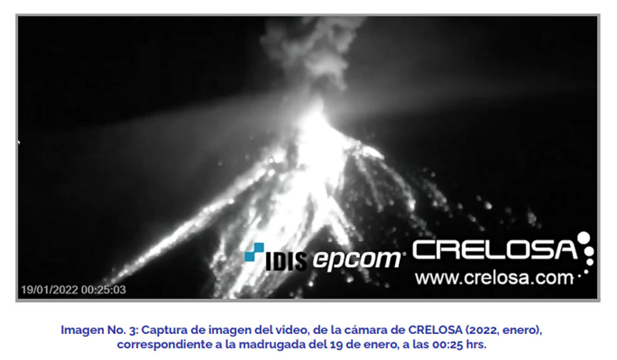 Imagen CRELOSA del volcán de Fuego